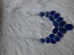 Grote handgemaakt zwaar verzilverde ketting met Lapis Lazuli - 1 - Thumbnail
