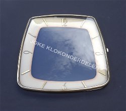Pendule deur / wijzerplaat = bol glas = 39874