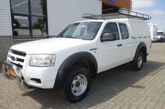 Ford Ranger - 2.5 TDCI 143pk Super Cab 4WD grijs kenteken airco / trekhaak / huif / imperial - 1