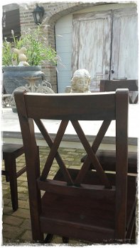 Brocante houten (nieuwe) stoelen (set 4 st.) - 2