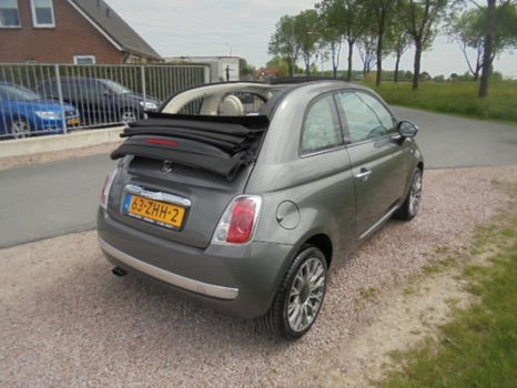 Fiat 500 C - 0.9 TwinAir Lounge 500 benzine cabrio airco lmv half leer 61000 km - 1