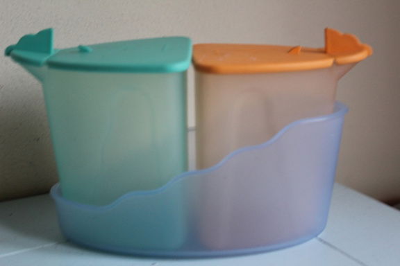 Vintage Tupperware melk en suiker setje - nr. 1