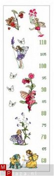 borduurpatroon flower fairy groeimeter - 1