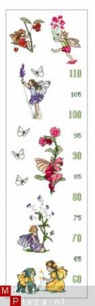 borduurpatroon flower fairy groeimeter