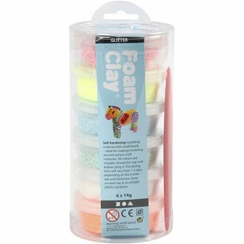 Klei pakketje foam clay roze paars - 3 x 14gr - 4