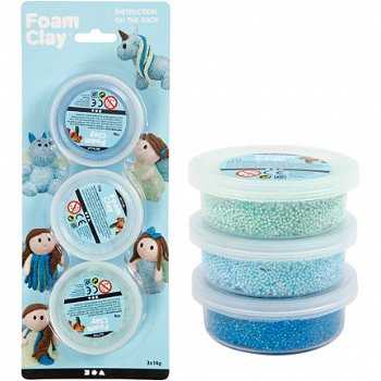 Klei pakketje foam clay assorti - 6 x 14gr - 2