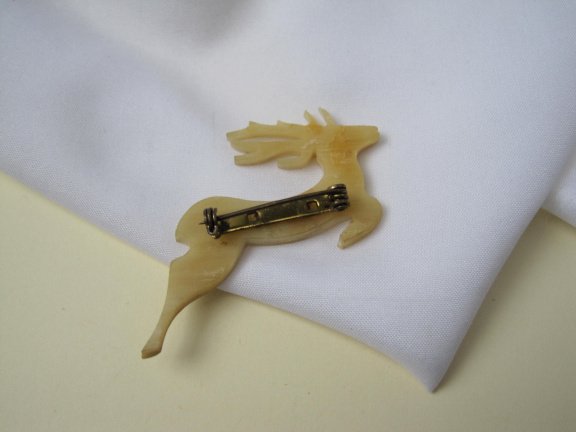 Broche springend rendier 6.1x3.3 cm - Afbeelding 3