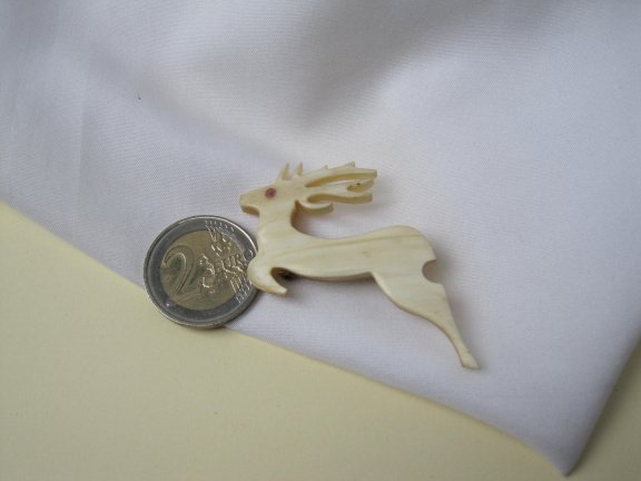 Broche springend rendier 6.1x3.3 cm - Afbeelding 4
