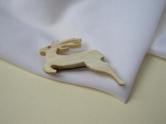 Broche springend rendier 6.1x3.3 cm - Afbeelding 5