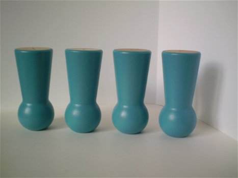 Meubelpootjes - 4x - 708 beuken - turquoise gelakt. - 1