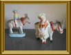 Antiek porseleinen beeldje : meisje met ezel met bewegende kop - 3 - Thumbnail