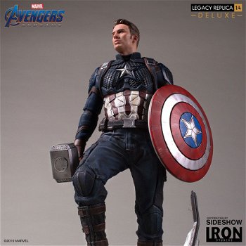 Iron Studios Avengers Endgame Legacy Statue 1/4 Captain America Deluxe - 3