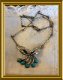 Oude zilveren ketting met turkoois, blauwe steentjes // turquoise necklace - 2 - Thumbnail