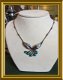 Oude zilveren ketting met turkoois, blauwe steentjes // turquoise necklace - 7 - Thumbnail