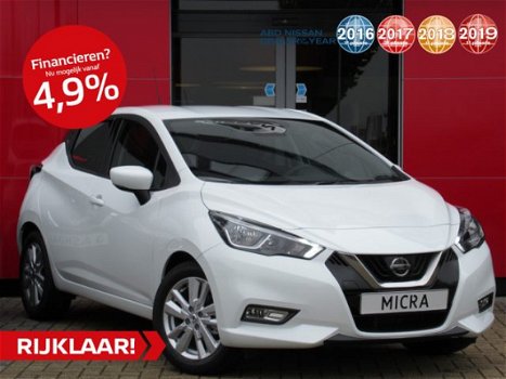 Nissan Micra - 1.0 IG-T N-Connecta | NORMAAL EUR. 23.170, - NU RIJKLAAR EUR. 18.650, - PRIVATE LEASE - 1