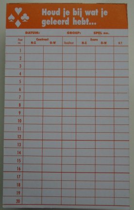 BRIDGE SCOREBRIEFJE BUNDELS NIEUW - Afbeelding 2