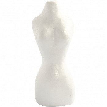 Paspopjes torso wit piepschuim 18x7,5cm - 1