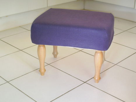 UNI violet linnen - op uw NIEUWE footstool !! 702 BLANK !! - 1