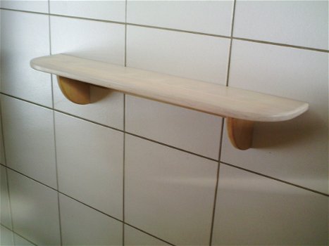 Wandplank 85 cm, NR. 10 - beuken. NIEUW ! SCHILDEREN MAAR !! - 2