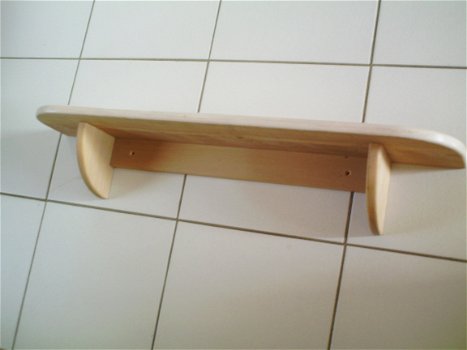 Wandplank 85 cm, NR. 10 - beuken. NIEUW ! SCHILDEREN MAAR !! - 3