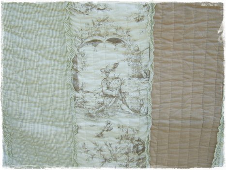 Quilt taupe/wit (180x260cm) - 3