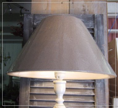 Schemerlamp (wit/linnenkleur) - 2