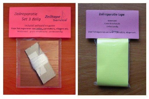 GEEL - 3-DELIGE SET 5 CM X 70 CM - ZEILREPARATIESET - 1