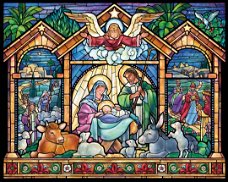 Vermont - Stained Glass Nativity - 1000 Stukjes Nieuw