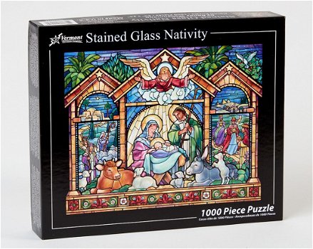 Vermont - Stained Glass Nativity - 1000 Stukjes Nieuw - 2
