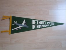 Vlag /wimpel van Detroit Metro International Airport