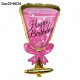 Folie ballonnen XL glas happy birthday 95x50cm verjaardag - 1 - Thumbnail