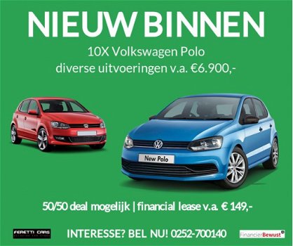 Volkswagen Polo - 1.4 TDI BLUEMOTION 10X NIEUW IN VOORRAAD IN DIVERSE UITVOERINGEN V.A. €6900, - 1