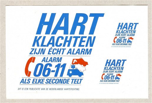 Sticker van: Hartklachten zijn écht alarm - 1