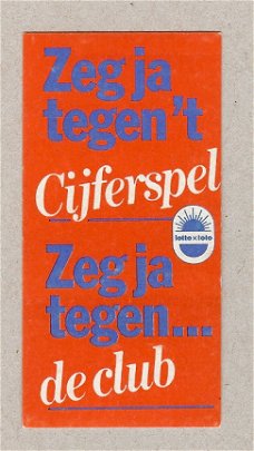 Sticker van lotto x toto: Cijferspel