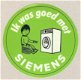 Sticker van Siemens (wasmachines) - 1 - Thumbnail