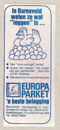 Sticker van Europa Parket uit Barneveld