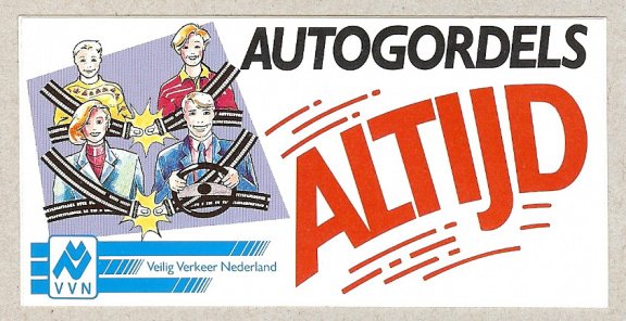 Sticker : Autogordels Altijd - 1