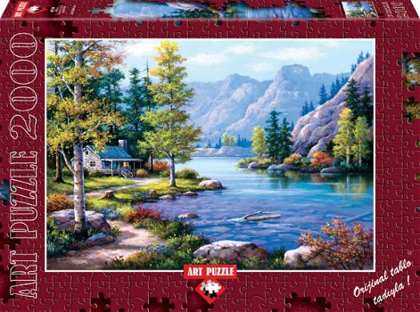 Art Puzzle - Lakeside Lodge - 2000 Stukjes Nieuw - 2