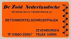 Sticker van De Zuid Nederlandsche uit Zevenbergen - 1 - Thumbnail