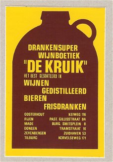 Sticker van Drankensuper en Wijnboetiek "De Kruik"