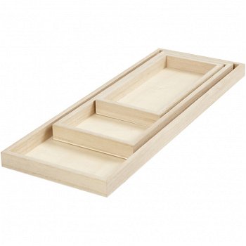 Houten sleutelkastje met laatjes 28,5x22 cm 1 stuk hobby hobbywinkel - 3