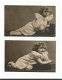 Twee oude kleine zwartwit fotootjes : kind - 1 - Thumbnail