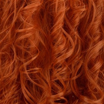 Disney prinses Merida pruik rood lang haar met volle krullen - 2