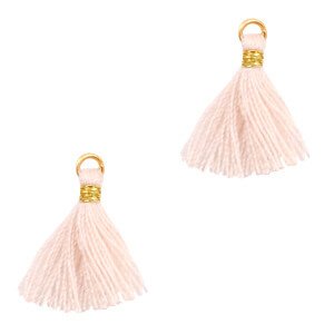 Kwastje Ibiza style 1.5cm Gold-vintage pink - 5