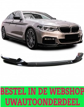 Voorspoiler spoiler Bmw 5 serie G30 / G31 M Pakket Hoogglans Zwart M Performance Look - 1