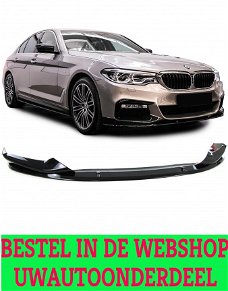 Voorspoiler spoiler Bmw 5 serie G30 / G31 M Pakket Hoogglans Zwart M Performance Look