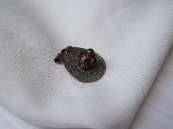 Broche koperen pin/steek lieveheersbeestje oranje emaille 2.7x2.2 cm - Afbeelding 7