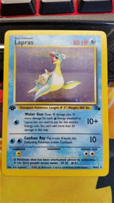 Lapras  10/62 Holo 1st Edition Fossil nearmint