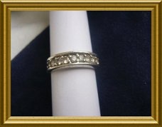 Oude zilveren ring met steentjes // vintage silver ring