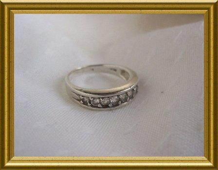 Oude zilveren ring met steentjes // vintage silver ring - 2